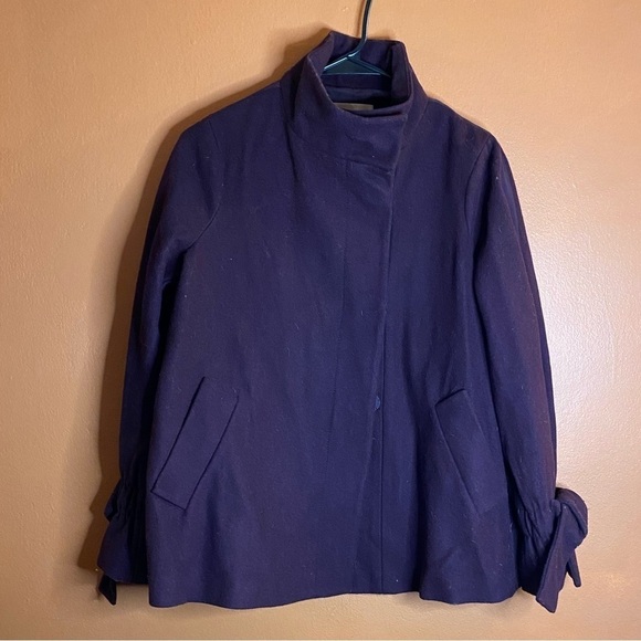 NWOT LOFT Petite Tie Sleeve Swing Coat - Picture 1 of 6